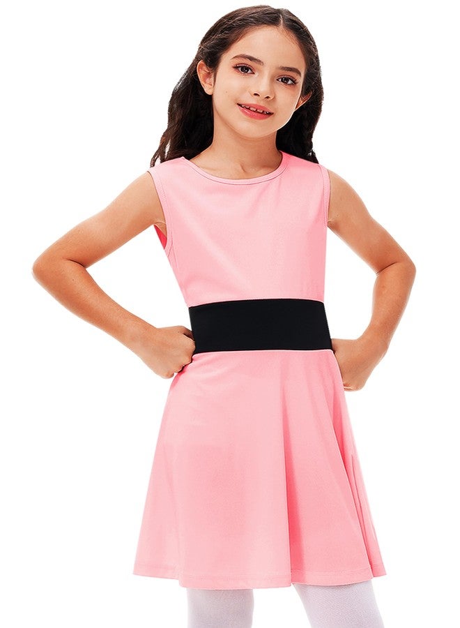 Deerose Girl Halloween Sleeveless Pink Dresses Captain Blosum Dress Fit Flare Tank Dress 5-6 Years - Image 1